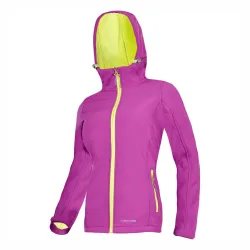 
                  LAHTIPRO Kurtka damska Softshell z Kapturem Fioletowo-Zielona rozmiar XL L4090504